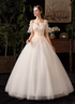 Lovely White Tulle with Lace Off Shoulder Party Dress, White Straps Long Sweet 16 Dress