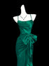 Green Mermaid Straps Lace-up Long Formal Dress, Green Satin Evening Dress Prom Dress