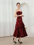 Wine Red Mermaid Straps Long Evening Dress Formal Dress, Wine Red Satin Prom Dress