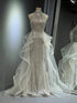 White Tulle and Sequins Long Prom Dress, Halter A-line Party Dress Formal Dress