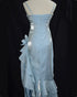 Light Blue Spaghetti Straps High Low Party Dress, Chci Light Blue Layers Evening Dress
