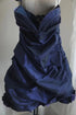 Cute Navy Blue Taffeta Strapless Homecoming Dress, Navy Blue Short Prom Dress Formal Dress