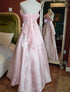 Cute Satin and Chiffon Cute Style Straps Prom Dress, Long Party Dress