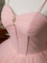 Pink Sweetheart Tulle Knee Length Short Party Dress, Pink Tulle Homecomig Dress