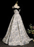 Beautiful Satin Sweetheart Off Shoulder Prom Dress, A-line Satin Evening Dress
