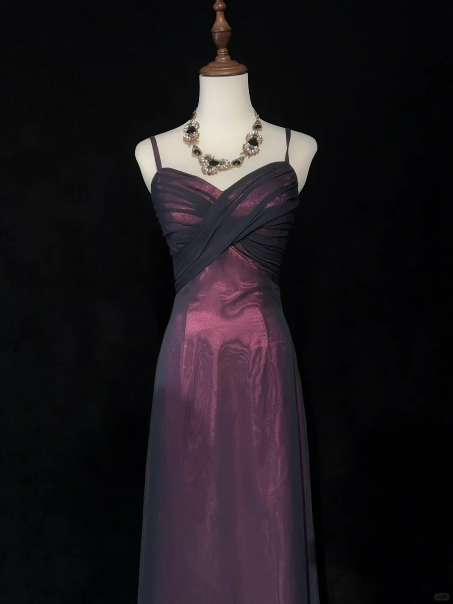 A-line Black and Red Sweetheart Floor Length Prom Dress, Black and Red