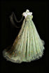 Green Sweetheart Floral Tulle Straps Long Evening Dress, Green Floral A-line Prom Dress