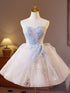Cute Tulle Short Sweetheart Off Shoulder Party Dress, Tulle Homecoming Dress