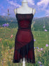 Lovely Black and Red Gothic Homecoming Dress, Straps Knee Length Short Prom Dress
