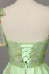 Light Green Tulle Straps Ball Gown Party Dress, Light Green Formal Dress