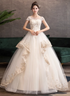 Lovely Ivory Tulle Ball Gown with Lace Sweet 16 Dress, Ivory Tulle Long Formal Dress