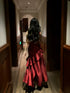 Wine Red Satin Straps Floor Length Formal Dress, Wine Red Satin Evening Dress Prom Dress