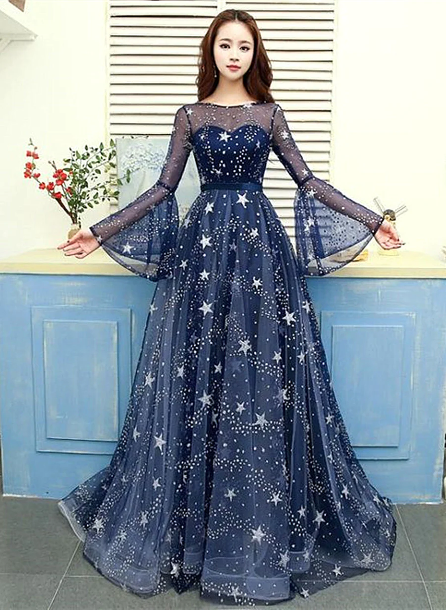 A Line Navy Blue Party Dress Short Prom Dress Birthday Dress main image 1
