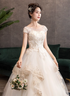 Lovely Ivory Tulle Ball Gown with Lace Sweet 16 Dress, Ivory Tulle Long Formal Dress