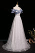 Lovely A-line Sequins Off Shoulder Long Party Dress, Sweetheart Floor Length Prom Dress