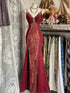 Beautiful Mermaid Straps Lace and Spandex Long Formal Dress, V-neckline Long Prom Dress