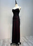 Black and Red Straps Simple Long Formal Dress, Black and Red Evening Dress Prom Dress