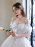White Off Shoulder Sweetheart Beaded Long Party Dress, White Formal Dress