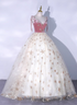 Lovely Ivory Tulle Ball Gown Straps Party Dress, Ivory Sweet 16 Dress Formal Dress