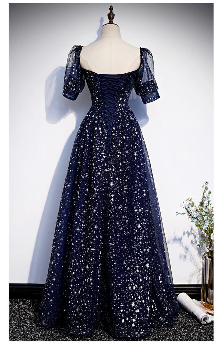 Simple Navy Blue Short Prom Gown Fashion Party Dress main image 1
