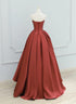 Satin Long Simple Formal Dress Evening Dress, Satin Lace-up Prom Dress