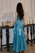 Blue Mermaid Straps Long Sweetheart Prom Dress, Blue Party Dress Formal Dress