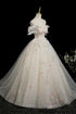 A-line Ivory Tulle Off Shoulder Long Evening Dress, Tulle Sweetheart Prom Dress