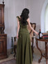 A-line Green Soft Satin Simple Style Prom Dress, Green Floor Length Evening Dress