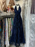 Charming Lace Halter Vintage Style Prom Dress, Lace Long Formal Gown Party Dress