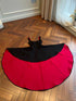 Black and Red High-Low Party Dress, Square Neck A-Line Short Prom Dress Homecoming Dress