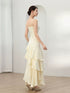 Ivory Satin Straps Sweetheart Long Formal Dress, Ivory Satin Floor Length Prom Dress