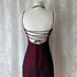 Charming Black and Red Gothic Strps Backless Prom Dress, Black and Red Long Party Dress