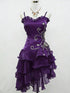 Cute Sweetheart Organza Beaded Straps Short Party Dress, Organza High Low Graduation Dress