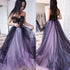 Lovely Black and Purple Tulle Lace Party Dress, A-line Sweetheart Party Dress