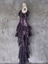 Purple Satin High Low Stylish Long Formal Dress, Purple Prom Dress Evening Dress