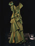 Green Layers Cap Sleeves Satin Long Party Dress, Green Satin Prom Dress Evening Dress