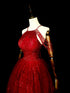 Wine Red Tulle Beaded Halter A-line Long Formal Dress, Wine Red Shiny Tulle Prom Dress