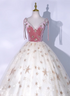 Lovely Ivory Tulle Ball Gown Straps Party Dress, Ivory Sweet 16 Dress Formal Dress