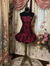 Wine Red Ruched Strapless Short Party Dress with Beaded Florals, Wine Red Mini Dress