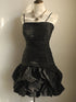 Black Taffeta Scoop Straps Mini Dress Homecoming Dress, Black Cute Short Party Dress
