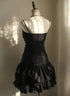 Black Taffeta Scoop Straps Mini Dress Homecoming Dress, Black Cute Short Party Dress