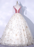 Lovely Ivory Tulle Ball Gown Straps Party Dress, Ivory Sweet 16 Dress Formal Dress