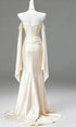 Light Champagne Long Prom Dress, Satin Light Champagne Evening Dress Formal Dress