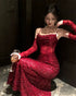 Wine Red Sequins Straps Prom Dress, Wine Red Long Formal Dress Party Dress