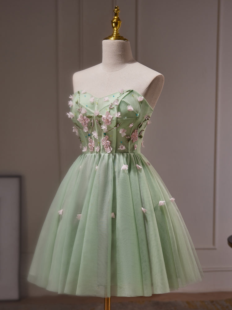 Cute Sweetheart Tulle Short Party Dress, Cute Homecoming Dress Formal