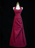 A-line Wine Red Halter Sweetheart Long Party Dress, A-line Prom Dress