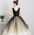 Beautiful Gradient Tulle V-neckline Ball Gown Party Dress, Gradient Sweet 16 Dress
