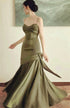 Lovely Green Satin Sweetheart Straps Long Party Dress, Green Satin Prom Dress