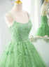 Green Ball Gown Tulle with Lace Prom Dress Party Dress, Green Formal Dress