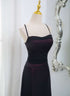 Charming Spandex Wine Red and Black Straps Party Dress, Simple Prom Dress Evening Dress